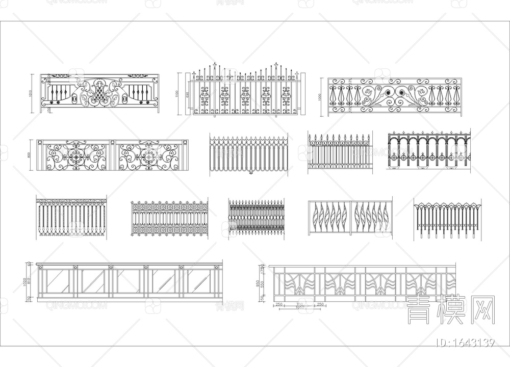 铁艺栏杆图例合集