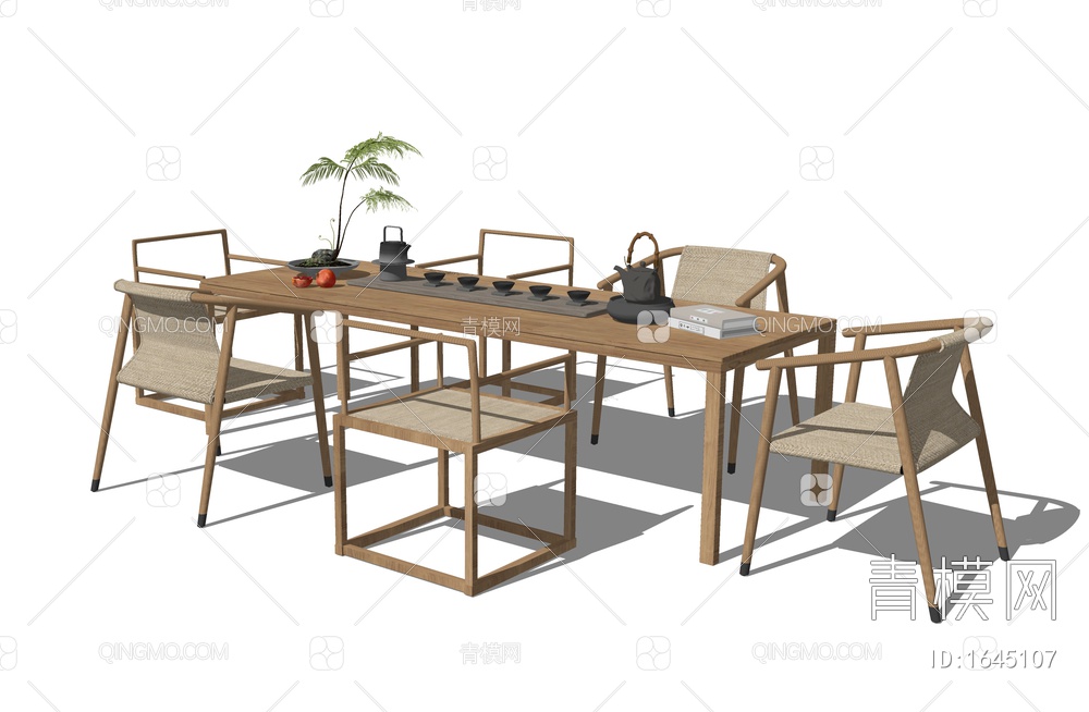 禅意原木茶桌椅 茶台 茶具组合 休闲椅