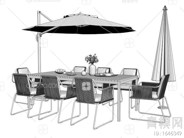 户外桌椅 户外餐桌椅 藤编休闲椅 户外椅 遮阳伞