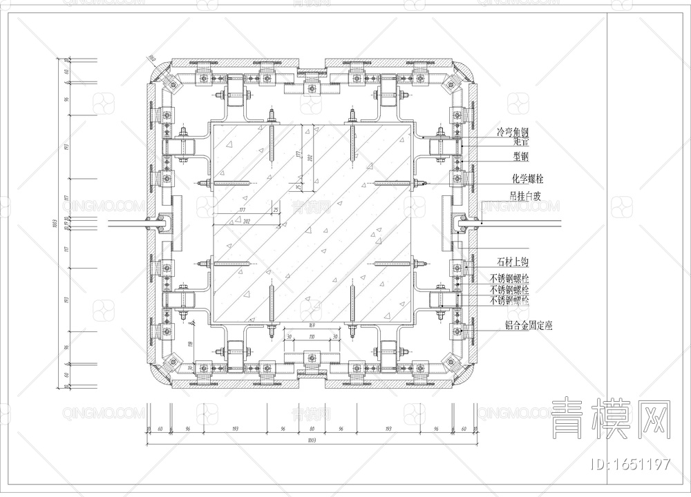 石材柱节点图