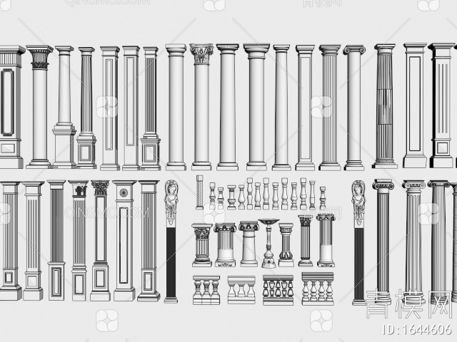 罗马柱 石膏柱 宝瓶栏杆 装饰柱