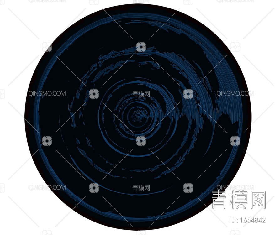 蓝色渐变圆毯