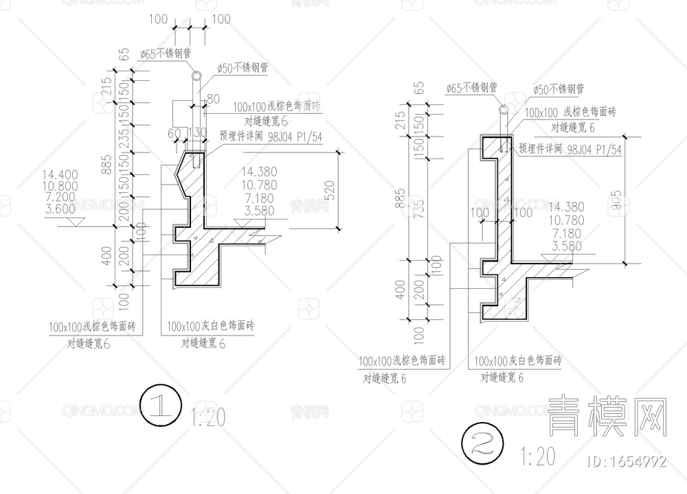 建筑瓷砖饰面详图