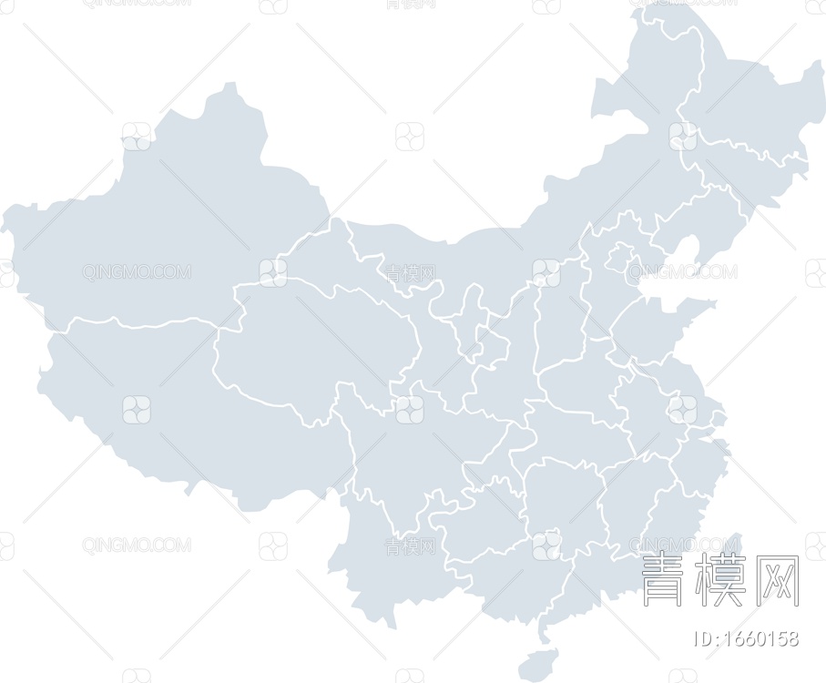 中国地图免抠PSD