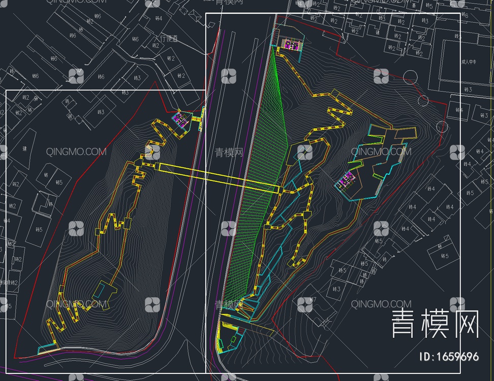 10套城市公园景观cad平面图方案