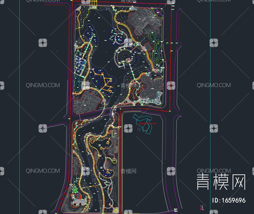 10套城市公园景观cad平面图方案