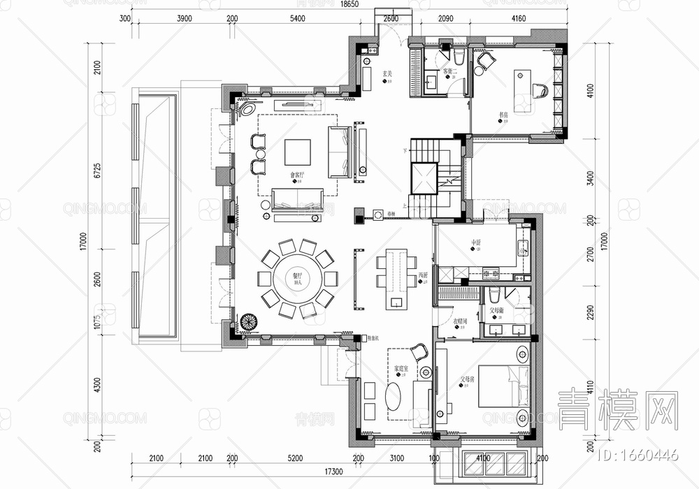 三层别墅室内施工图 家装 洋房 豪宅 私宅 样板房