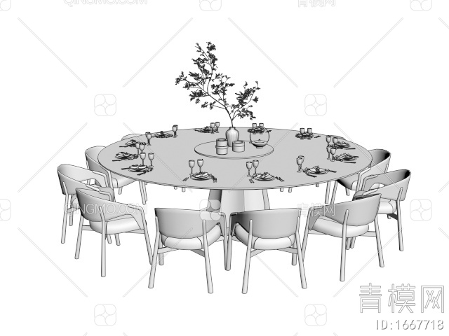 圆型餐桌椅