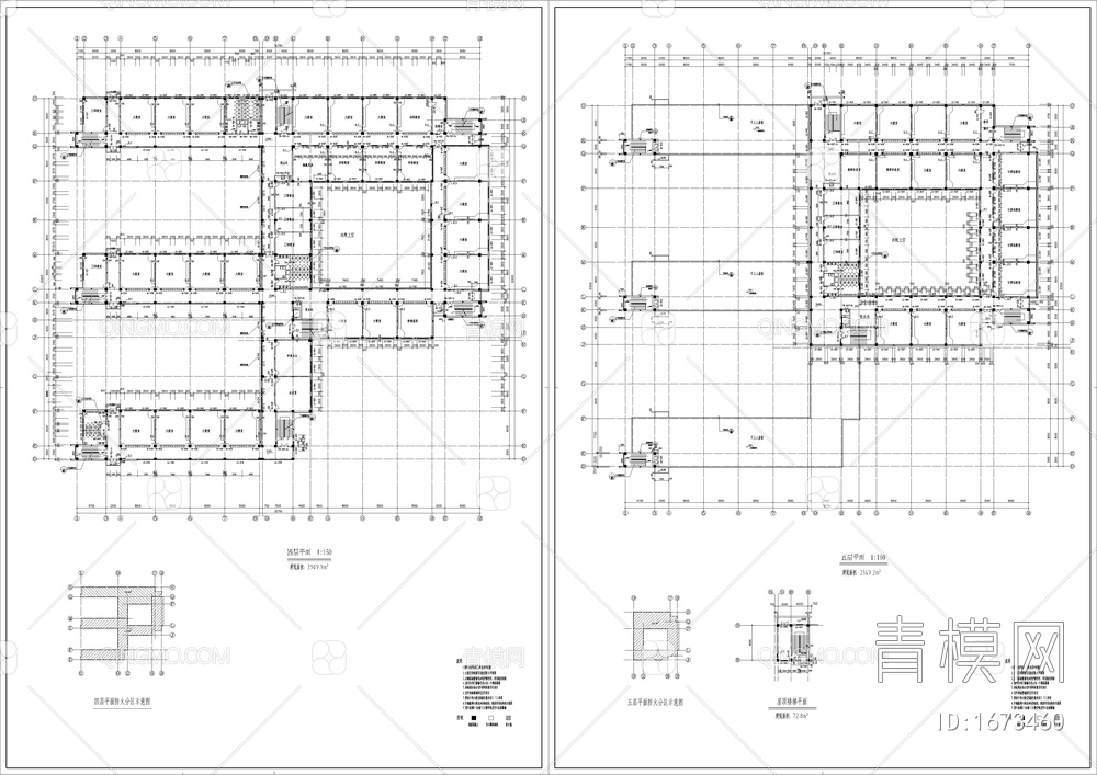 中学教学楼全套建筑图