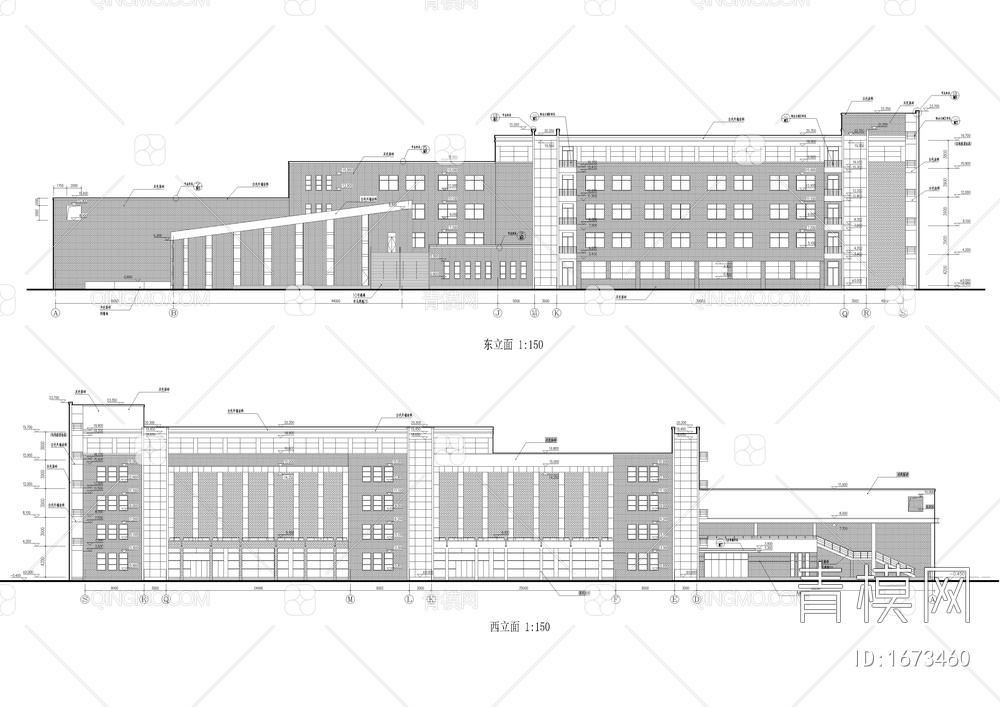 中学教学楼全套建筑图