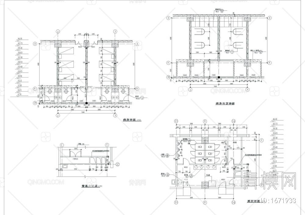 市医院建筑施工图CAD图