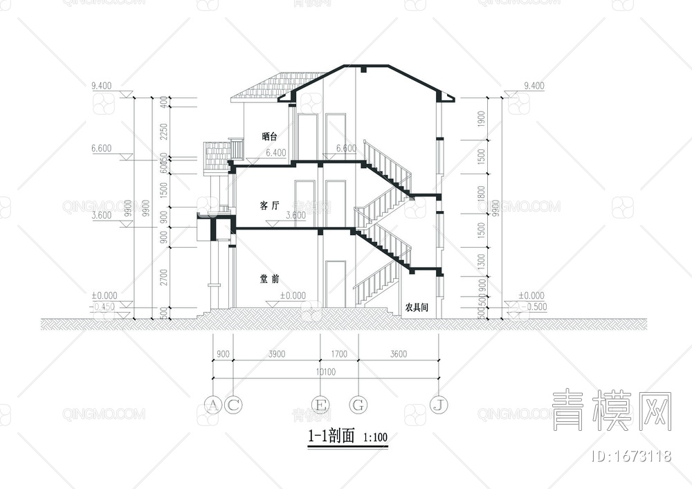 农房户型建筑结构CAD图