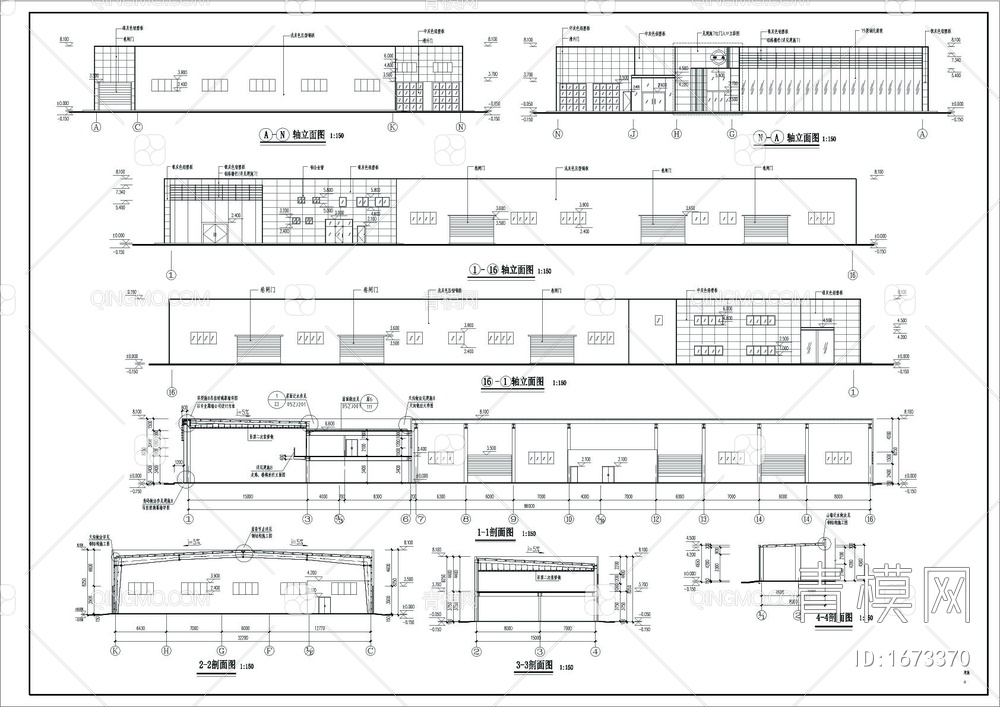 汽车库建施图CAD图