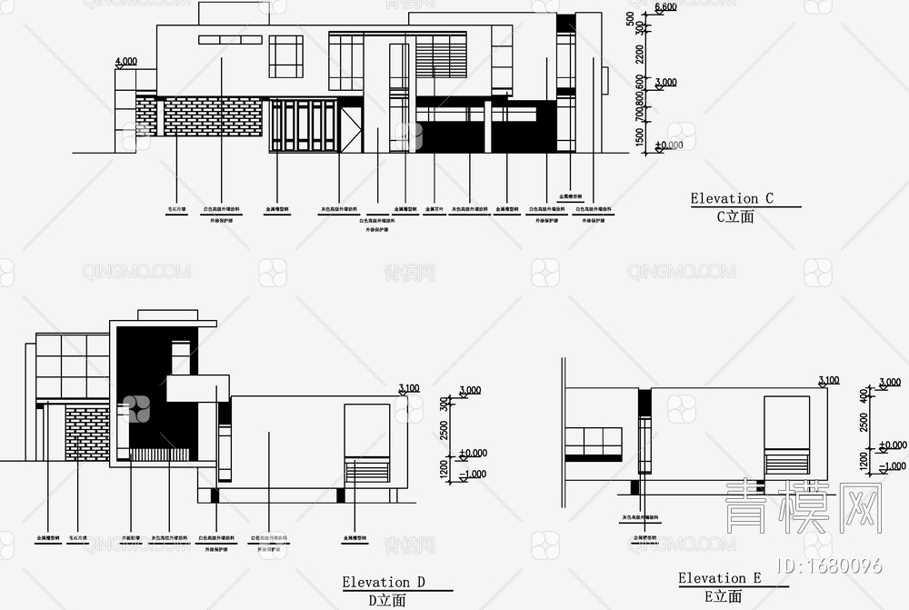 别墅住宅建筑 施工图