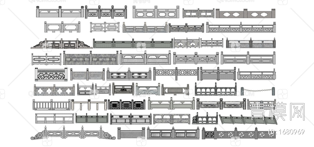 石栏杆 围栏 石材栏杆围挡 扶手 护栏 石拱桥 雕花