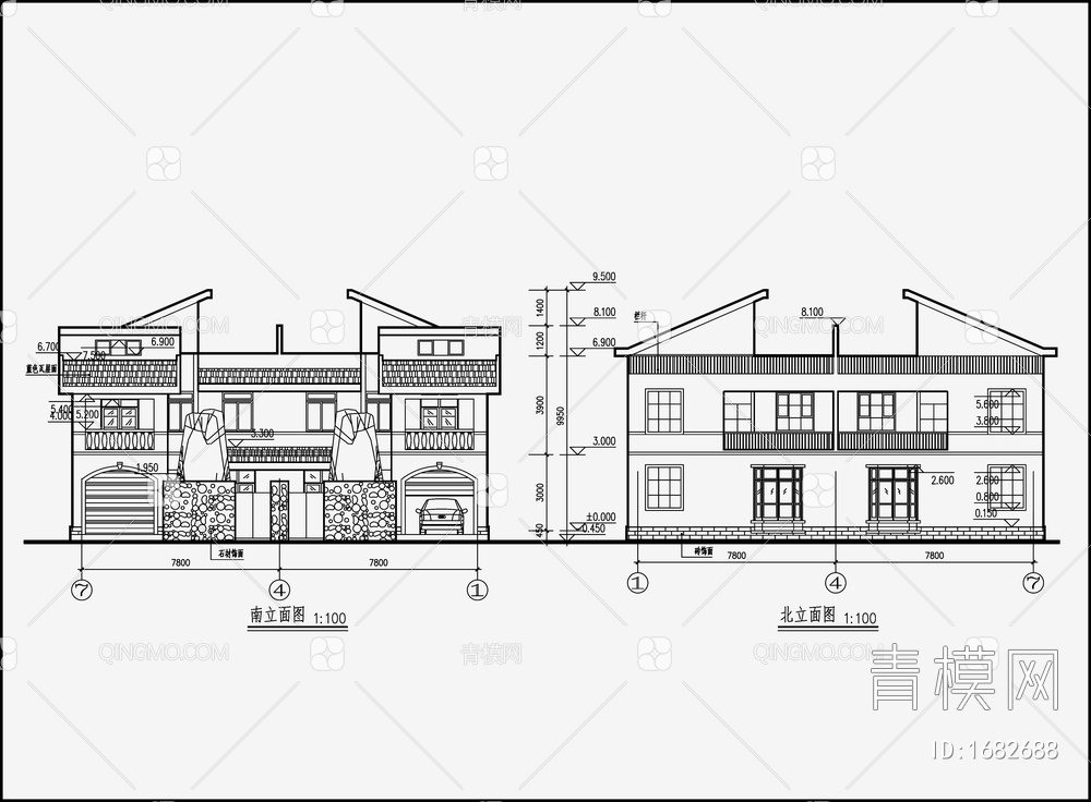 别墅住宅建筑 施工图