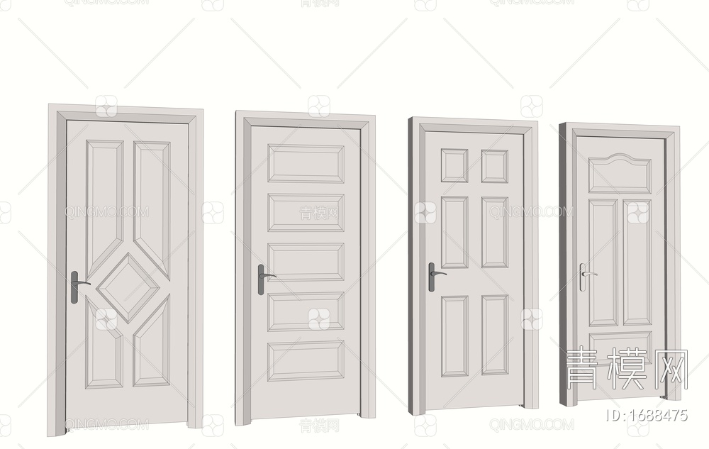 单开门 卧室门 单开门 卫生间门 奶油门 门合集