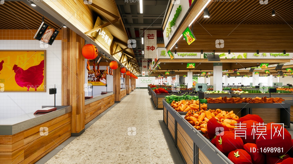 农贸市场 菜市场 货架 农贸市场蔬菜区 家禽区 生鲜超市 购物菜场