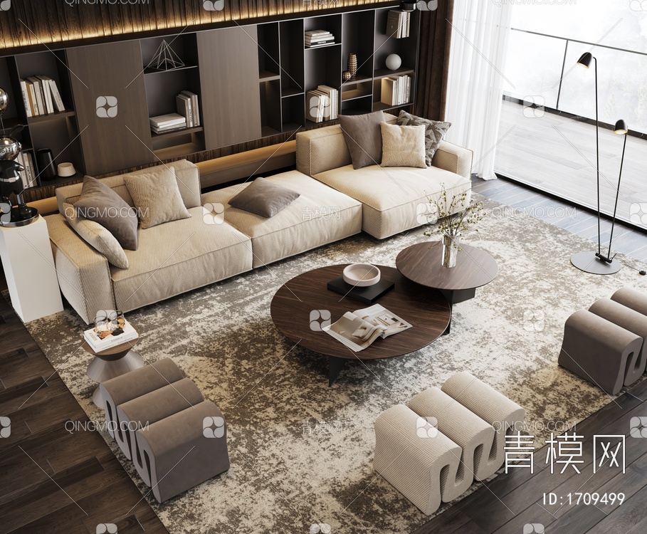 Minotti 沙发茶几组合