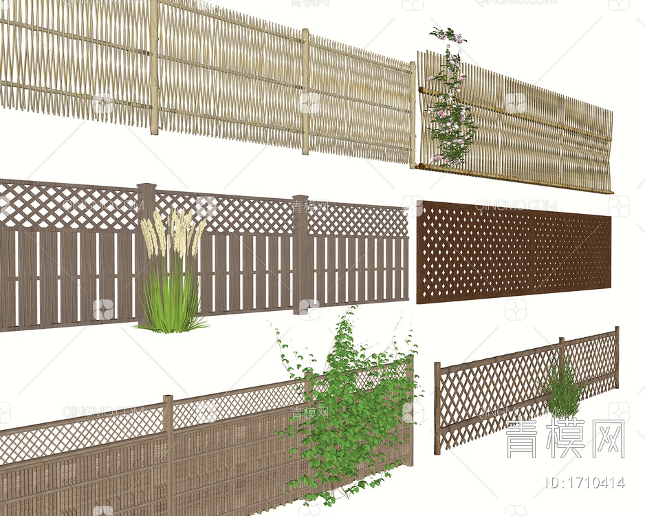 竹篱笆 栅栏  护栏