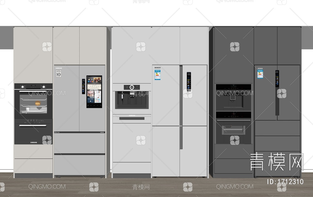 冰箱 双开门冰箱 嵌入式冰箱 烤箱 咖啡机