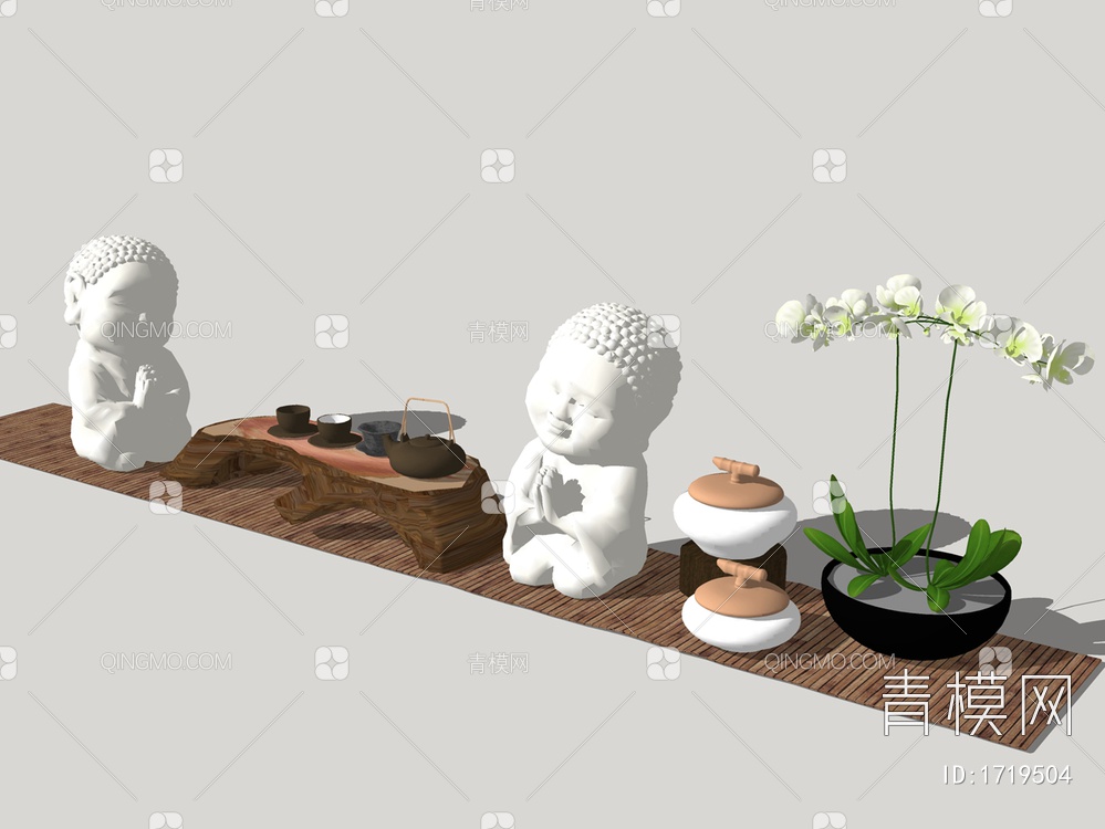禅意佛像雕塑茶桌茶具茶器