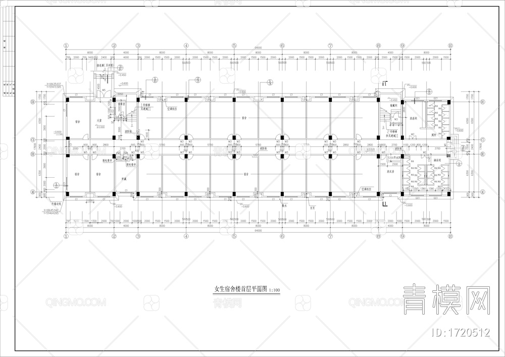 CAD女生宿舍建筑图