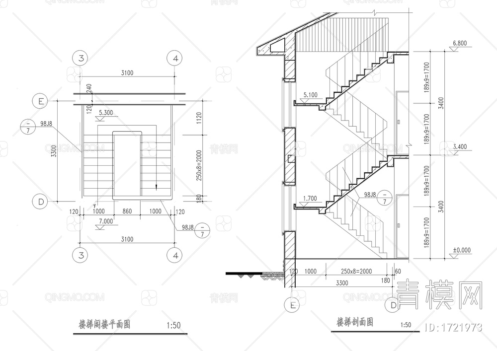 成套二层自建别墅建筑施工图