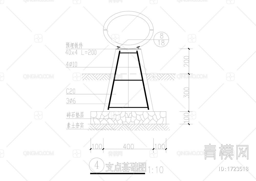 雕塑cad景观图详图