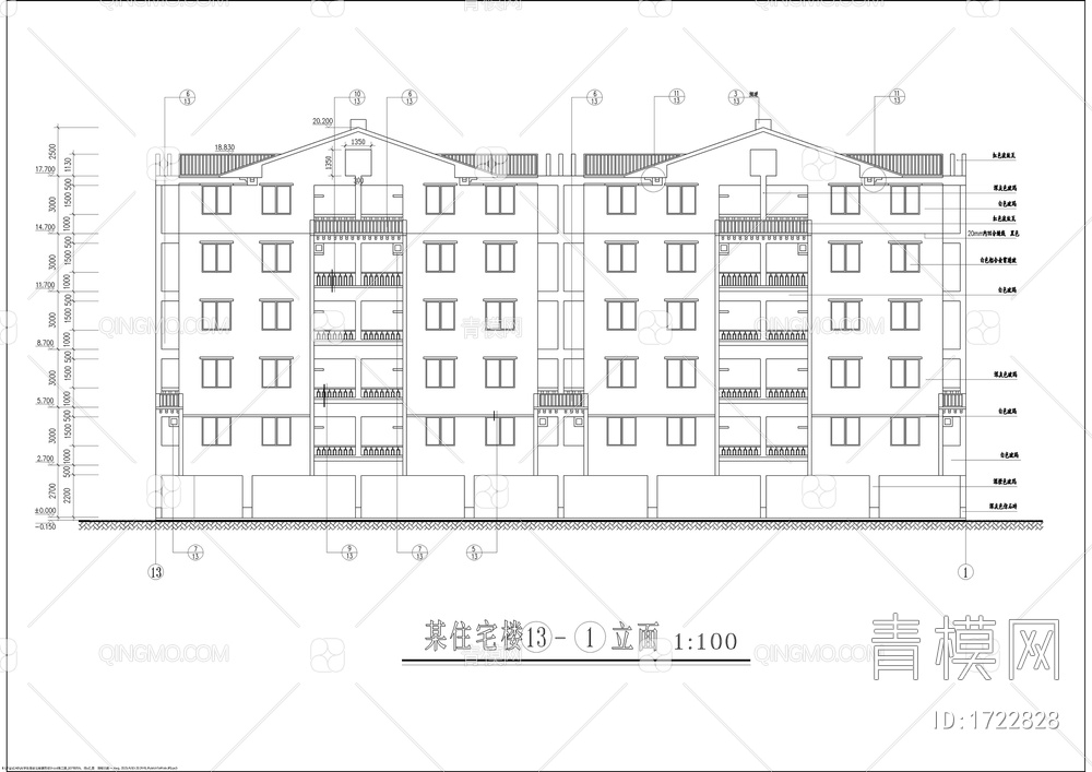 大学生宿舍公寓建筑图