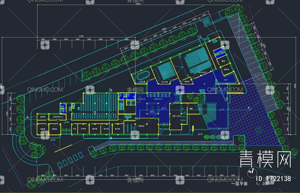 70套图书馆建筑CAD施工图