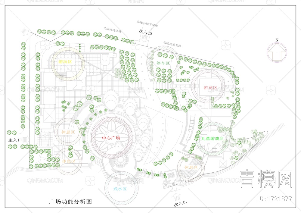 長壽文化艺术中心广场景观详图