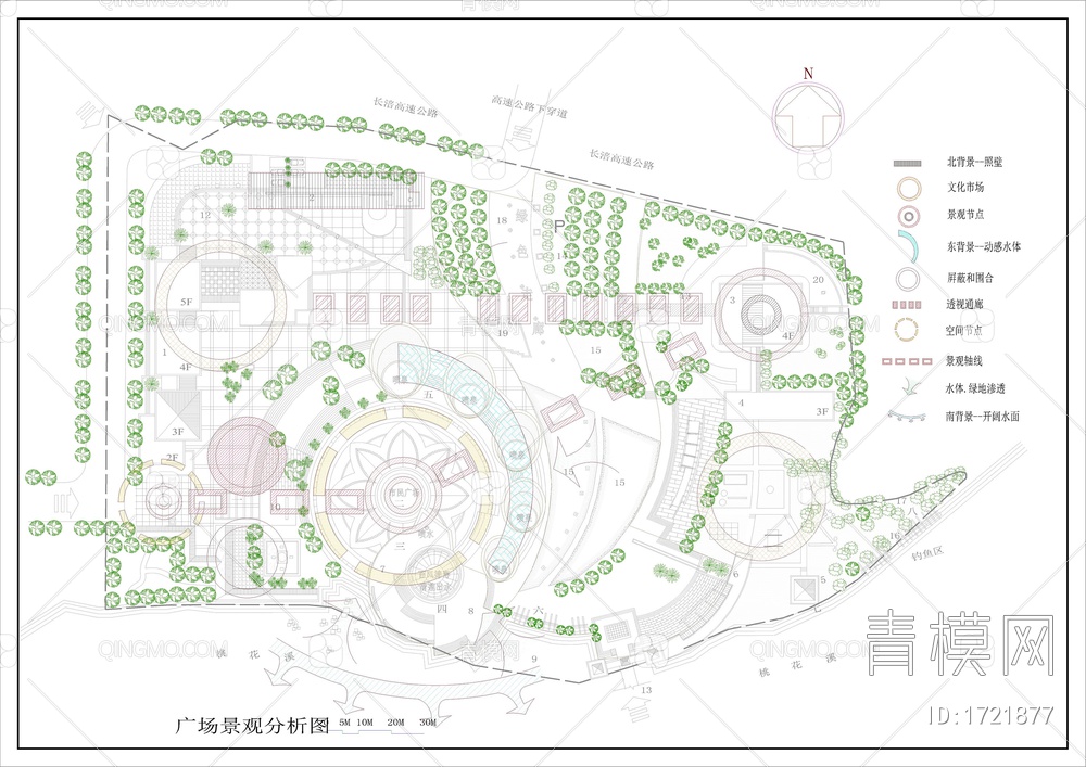 長壽文化艺术中心广场景观详图