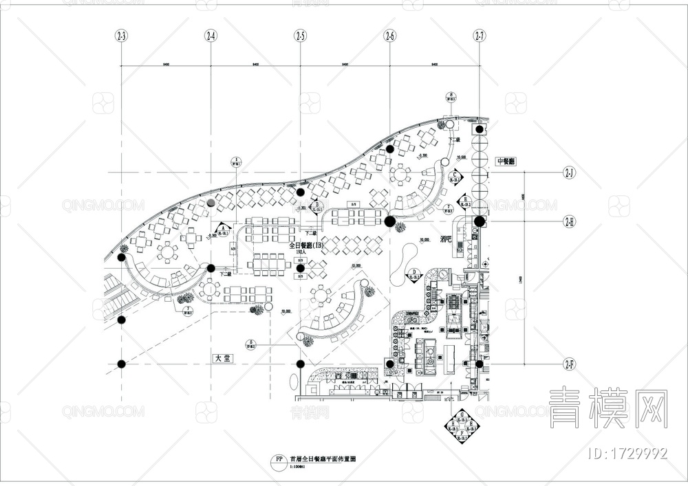 餐厅CAD平面规划