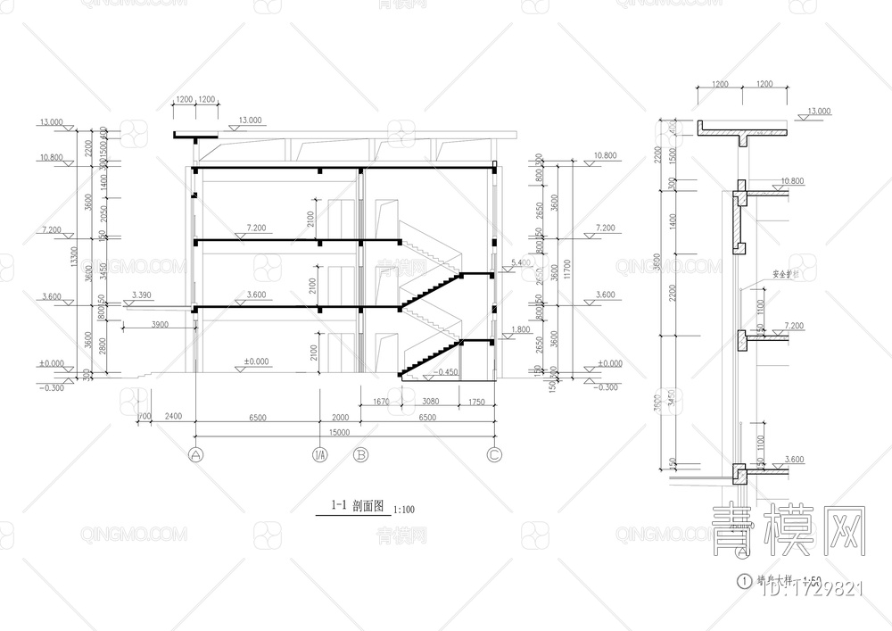 工厂三层车间建筑详图