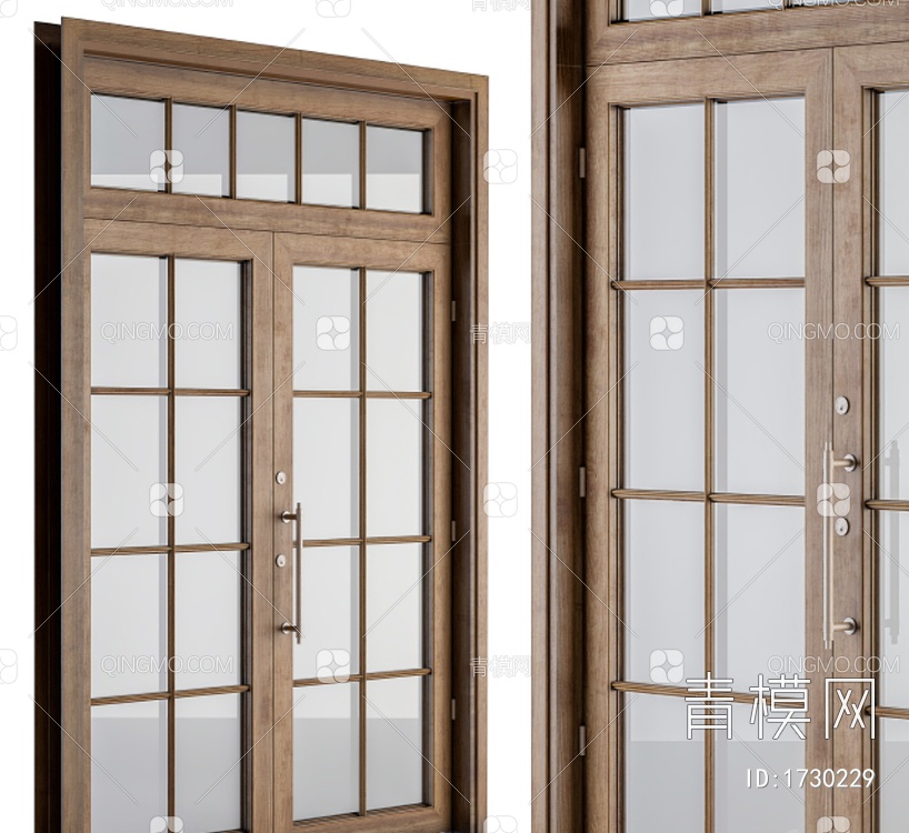 木制复古玻璃门