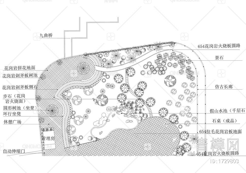 村公园景观和绿化总平面图