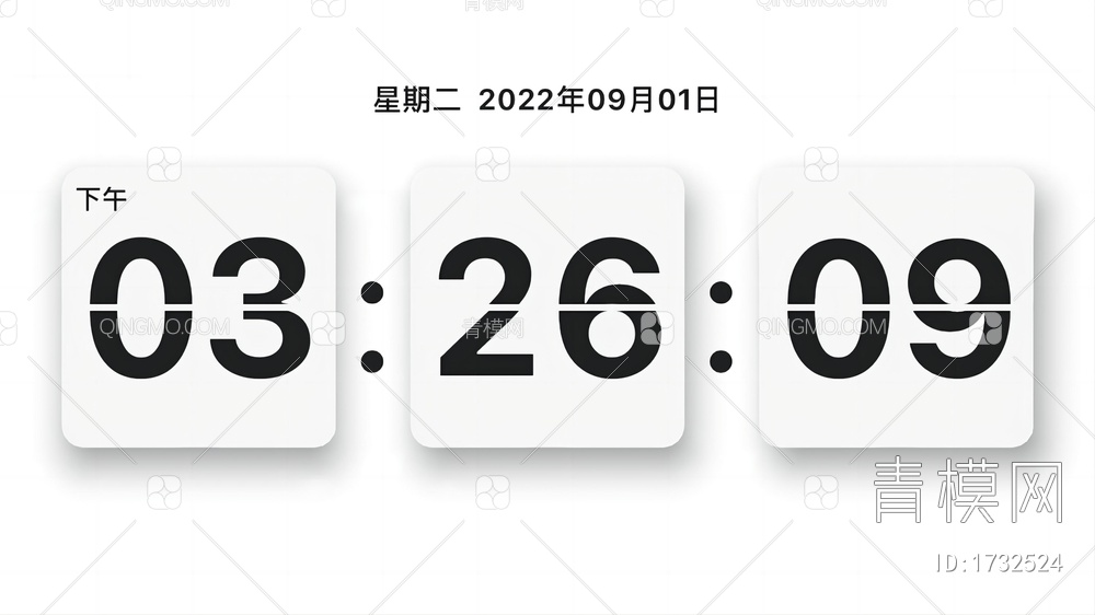 电视机数字时钟贴图