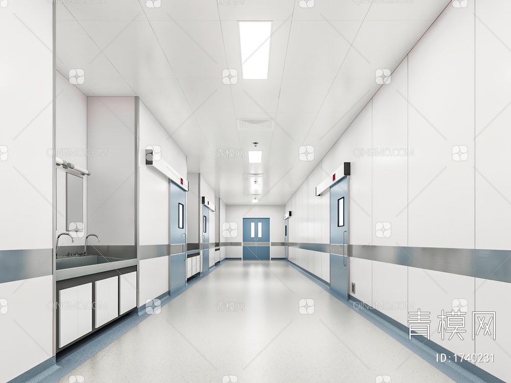 医院走廊 洁净走廊