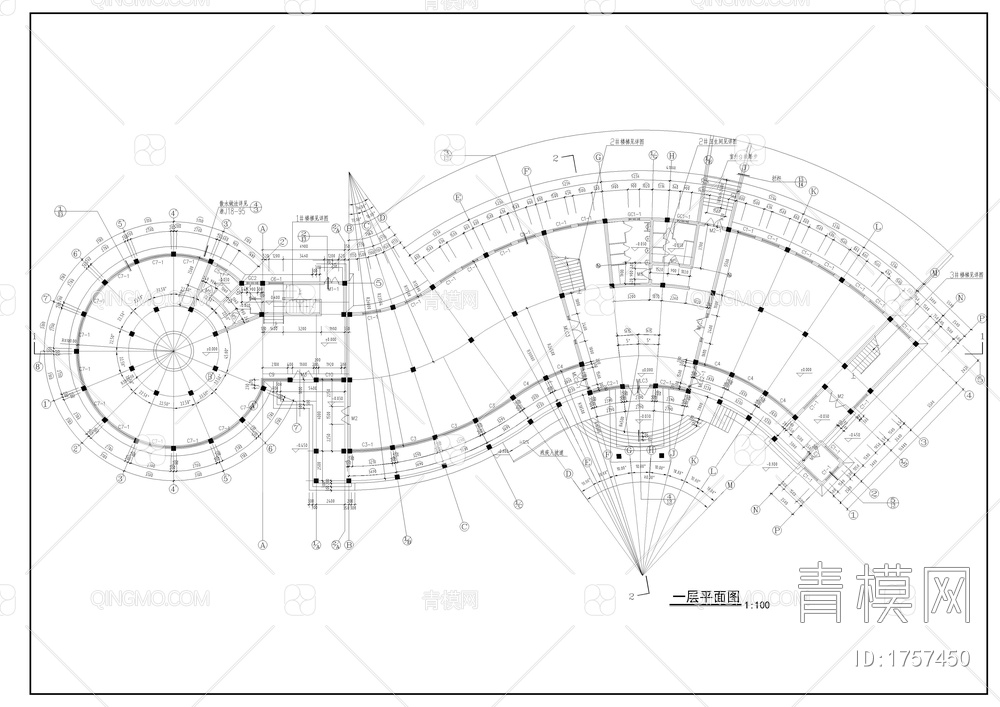 S型小区会所全套建筑图