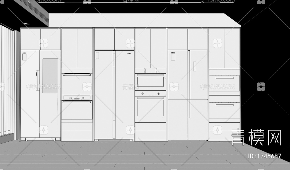 冰箱冰柜 嵌入式微波炉烤箱 冰箱柜  柜子