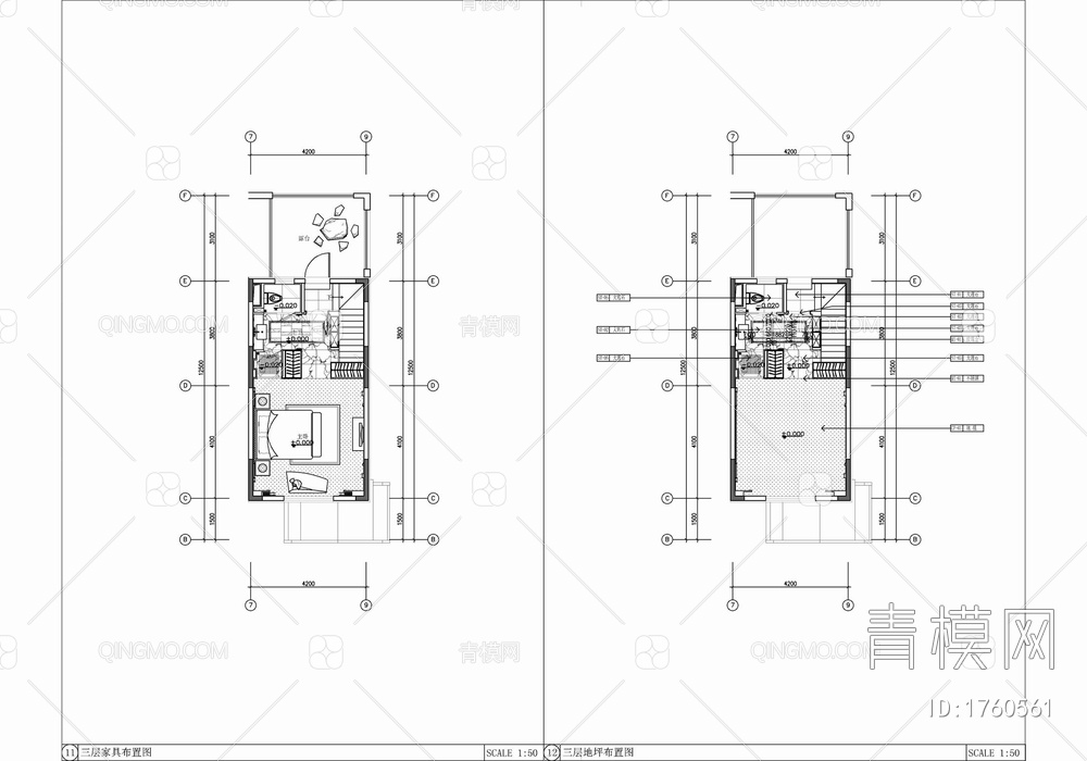 230㎡四层小别墅室内施工图  别墅 洋房 家装 私宅 样板房