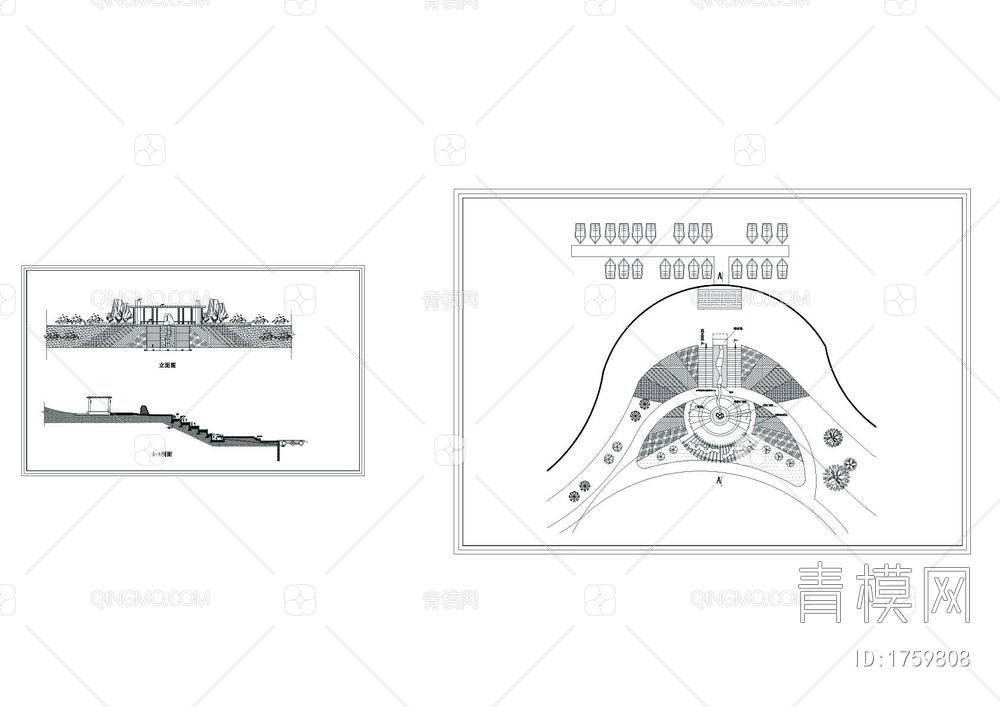 游船码头广场CAD景观图纸