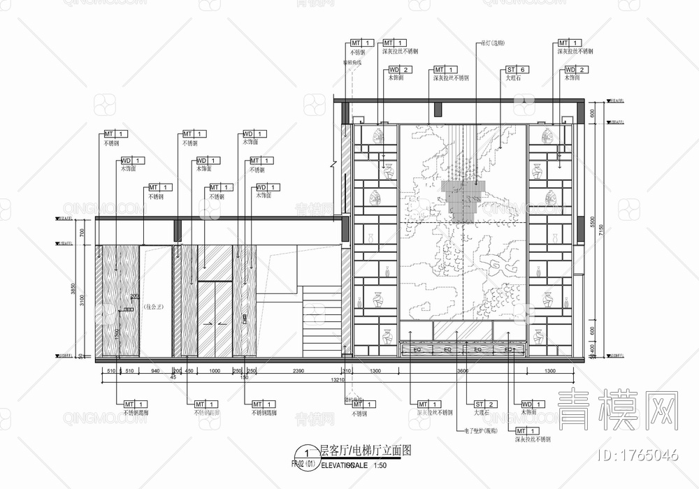 五层别墅平立面施工图 家装 别墅 私宅 豪宅 样板房 洋房