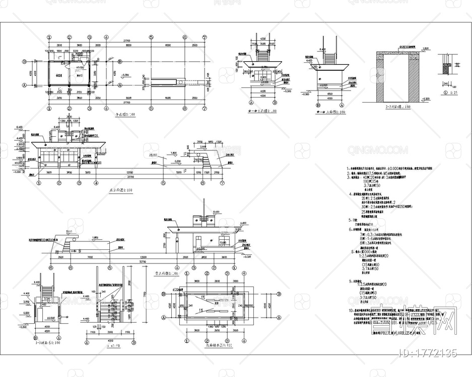 砖混结构小门卫建筑结构图