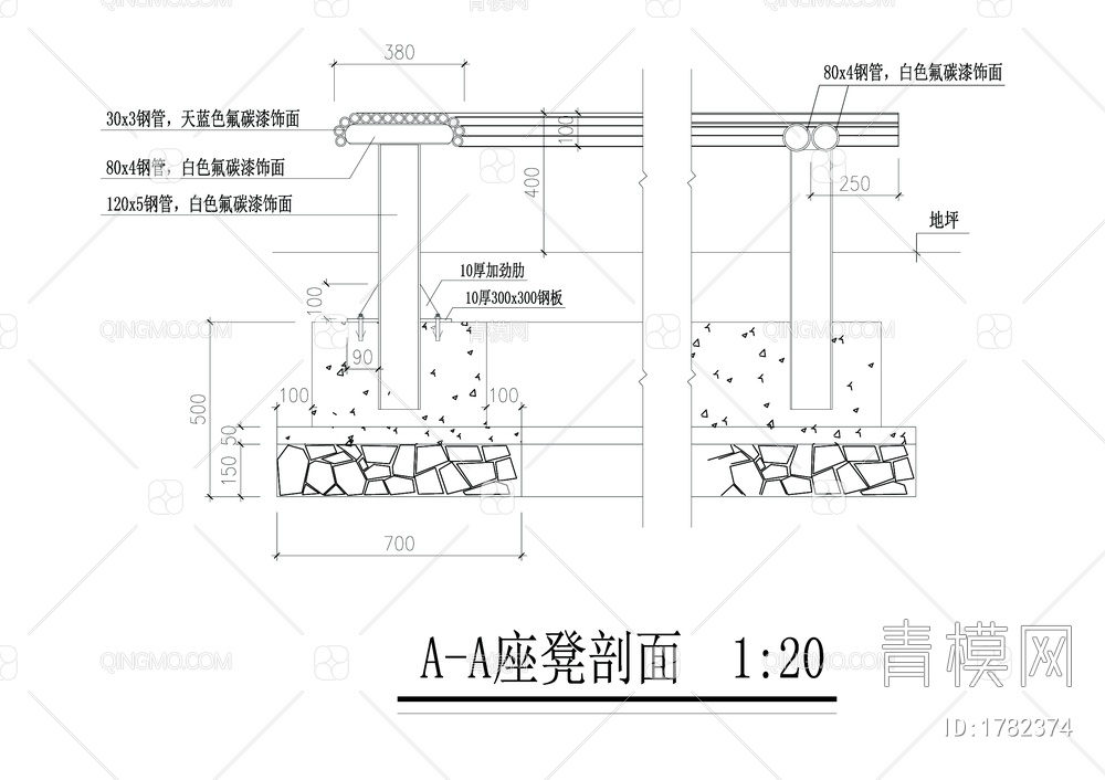 膜结构亭详图