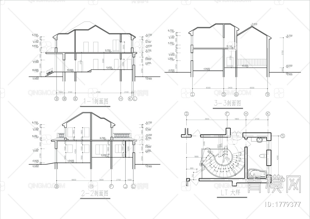 别墅设计图纸房屋CAD图纸