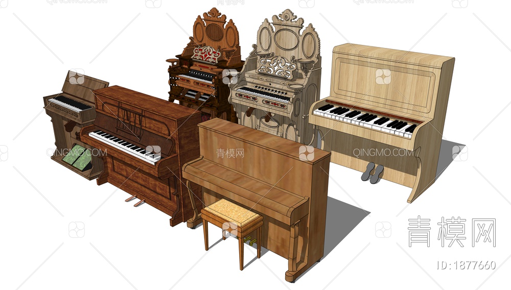 复古老式钢琴