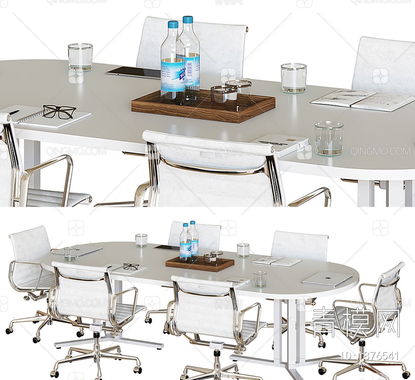 白色会议桌椅