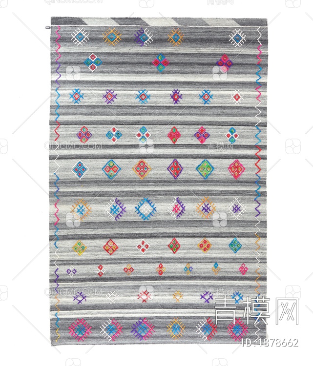 彩色刺绣地毯